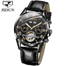 Men Watch Automatic Mechanical Watch Fashion Luxury Brand Genuine Leather Water Resistant Alloy Material Hand Clock Men